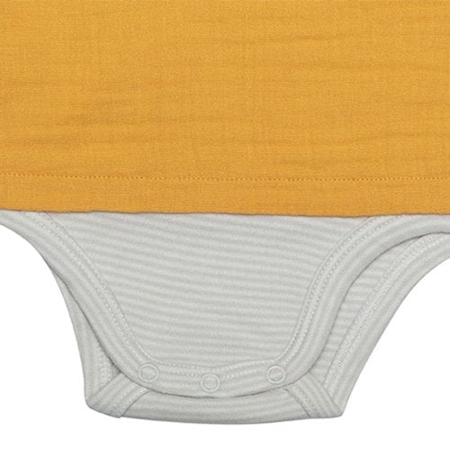 Babybody-Hemd „Senfgelb“ – Musselin trifft auf Komfort