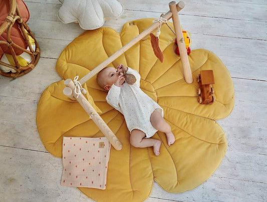 Blumen-Spielmatte „Honey“ –  Samt & Baumwolle