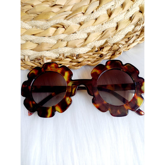 Kinder-Sonnenbrille „Blume“ – Schildpatt mit UV400-Schutz