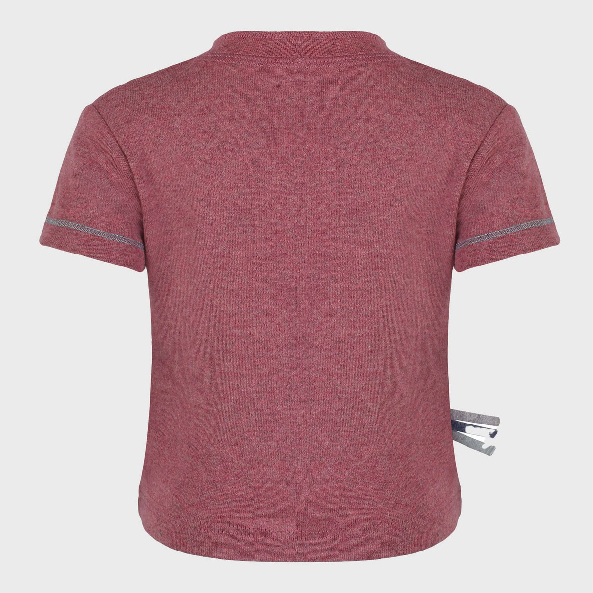 Kinder T-Shirt aus Bio-Baumwolle – Bordeaux, gerippt & weich