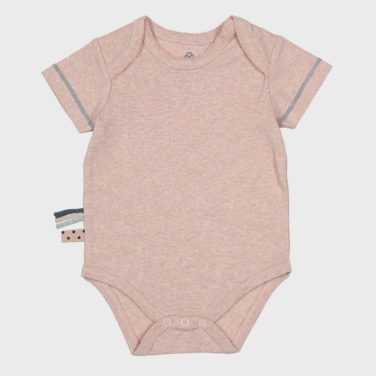 Kurzarmbody „Rose“ aus Bio-Rippstoff