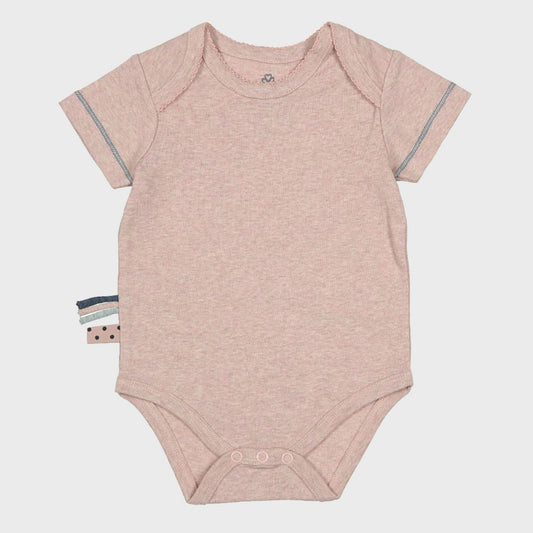 Kurzarmbody „Rose“ aus Bio-Rippstoff