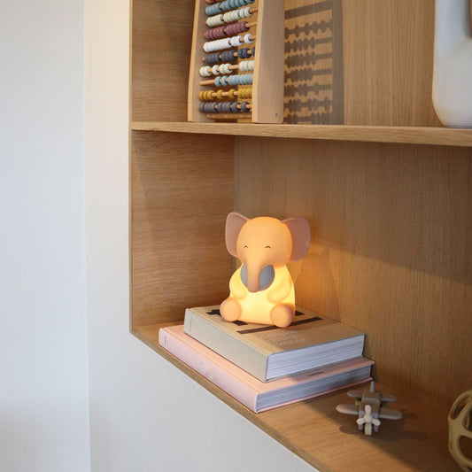Elefanten-Nachtlicht aus weichem Silikon – USB-ladbar