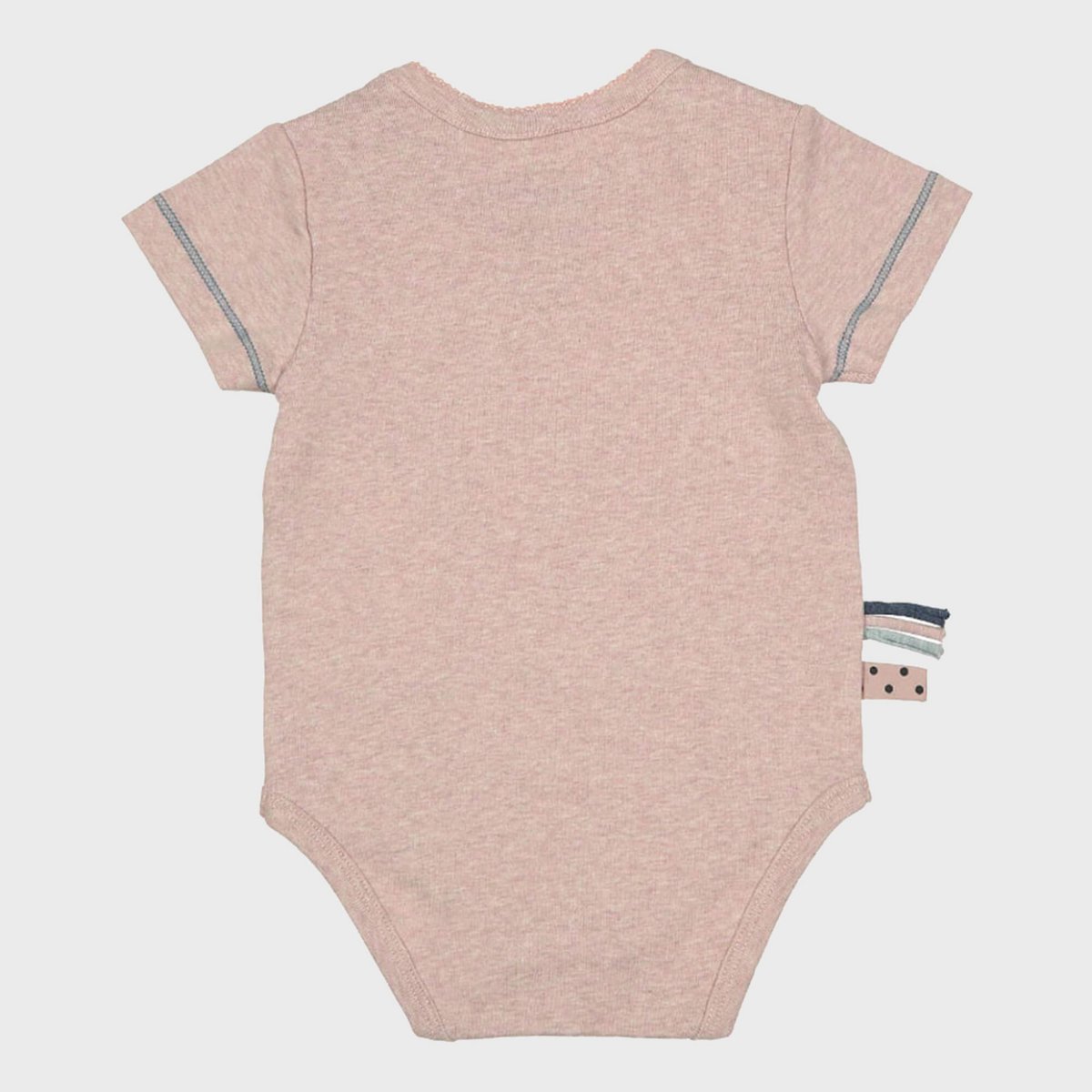 Kurzarmbody „Rose“ aus Bio-Rippstoff