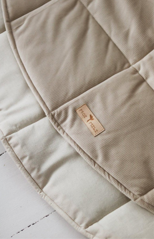 Runde Samtmatte „Soft Beige“