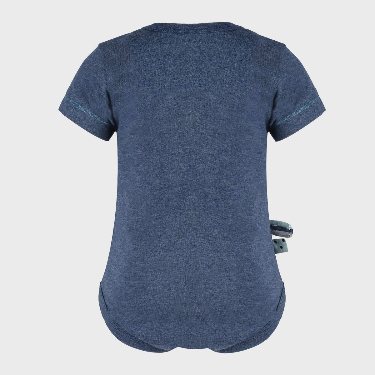Kurzarmbody „Indigo Melange“ aus Bio-Rippstoff