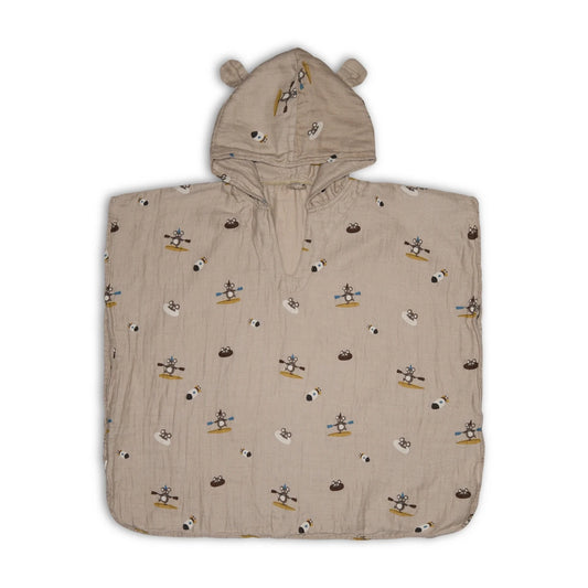 Kinderponcho „Surfer“ aus Musselin | Nuuroo