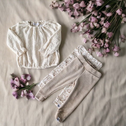 Musselin-Bluse mit Blumenstruktur