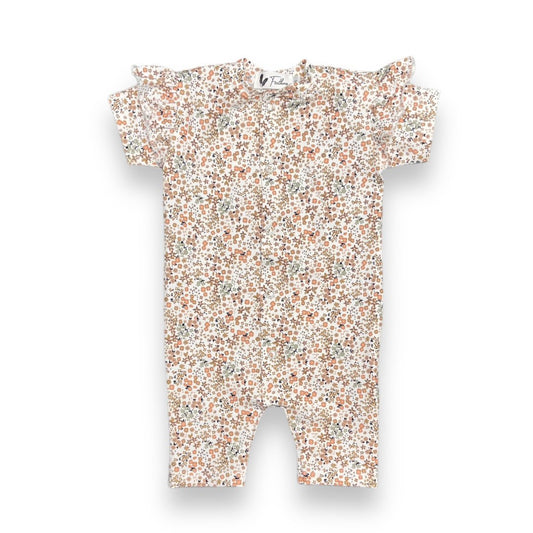 Kurzarm-Spielanzug „Blumenwiese“ – OEKO-TEX® zertifiziert