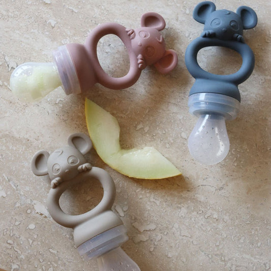 Fruchtschnuller „Mäusefreund“ 2er Pack – Rosa/Beige