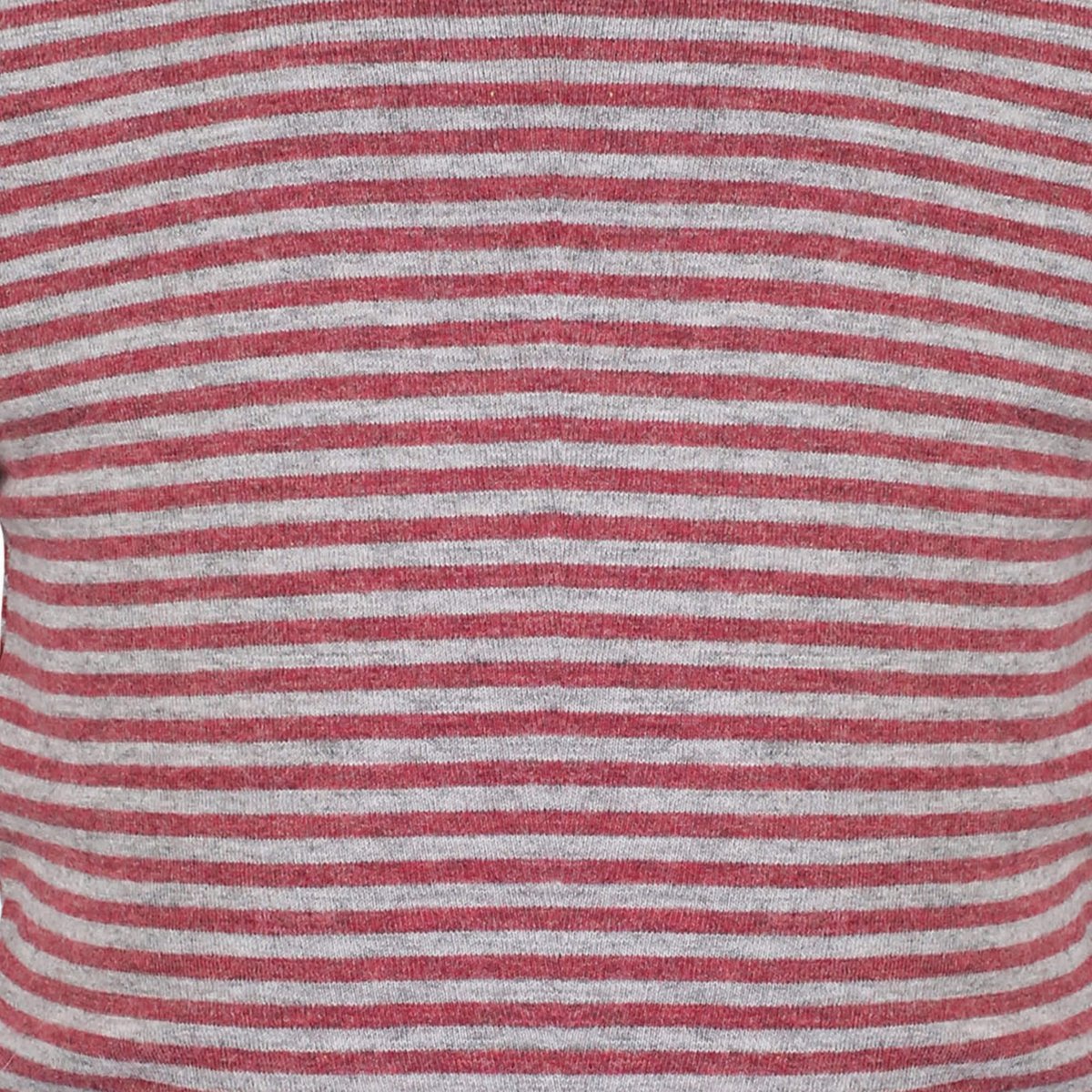 Kurzarm-Body 2-in-1 in Striped Bordeaux – Bio-Baumwolle