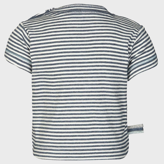 T-Shirt aus Bio-Baumwolle – In Indigo gestreift