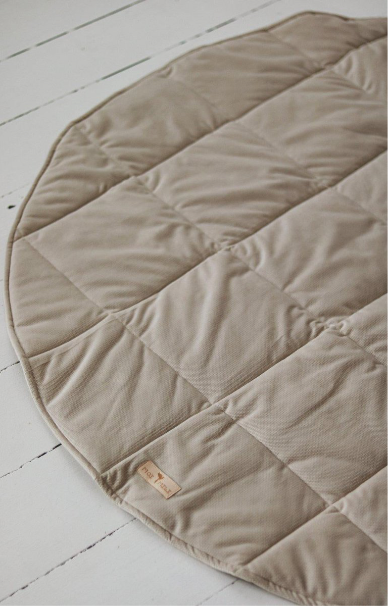Runde Samtmatte „Soft Beige“