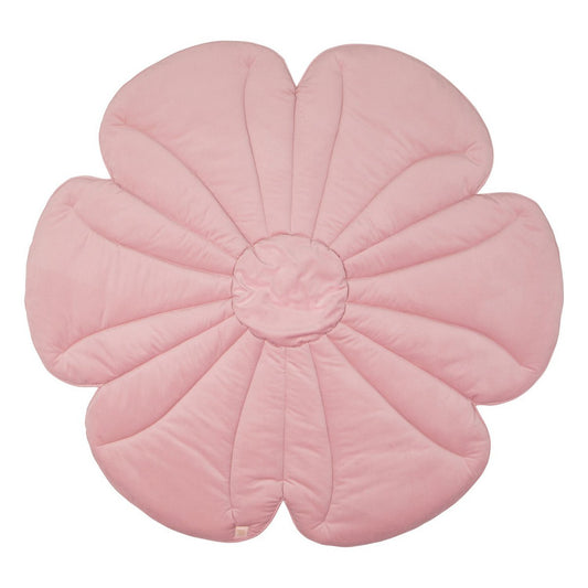 Rosa Blumen-Spielmatte „Bloom“ aus Samt und Baumwolle von Moi Mili – bei Meleyna Kids