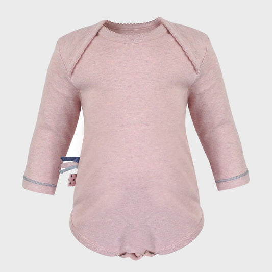 Langarm-Body in Rose – Bio-Baumwolle