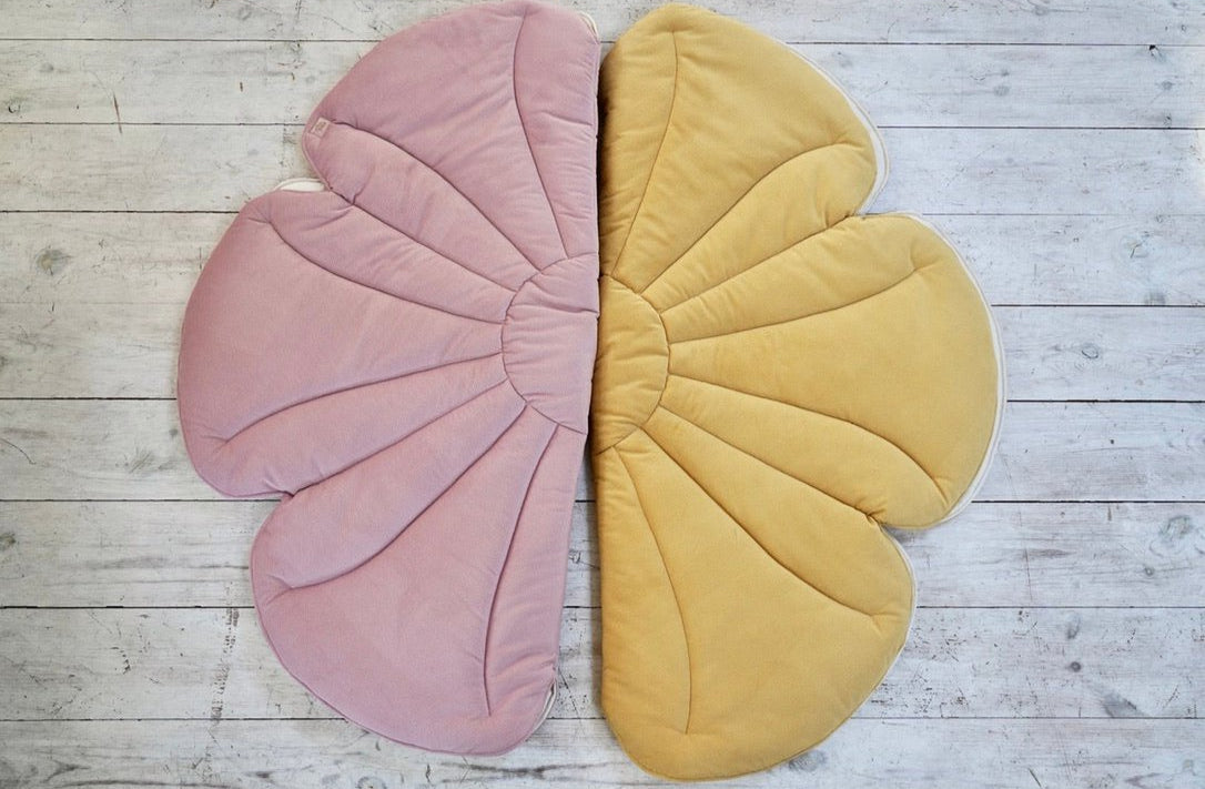 Blumen-Spielmatte „Honey“ –  Samt & Baumwolle