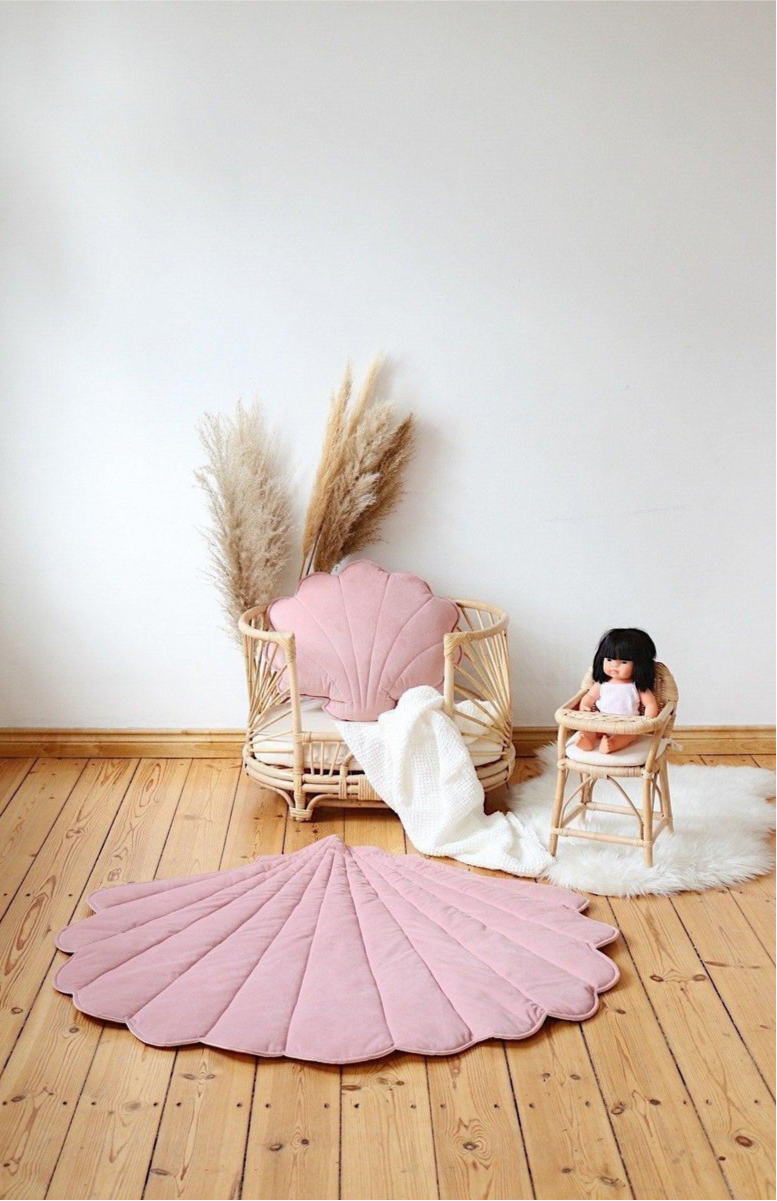„Soft Pink“ Samt-Shell-Matte