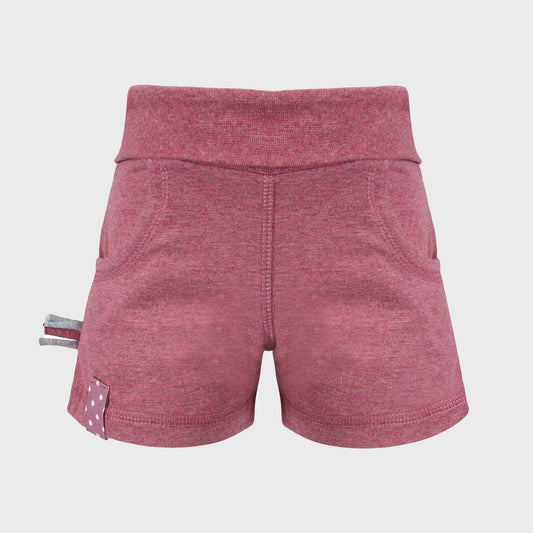 Shorts Baby aus Bio-Baumwolle – Bordeaux, weich & elastisch