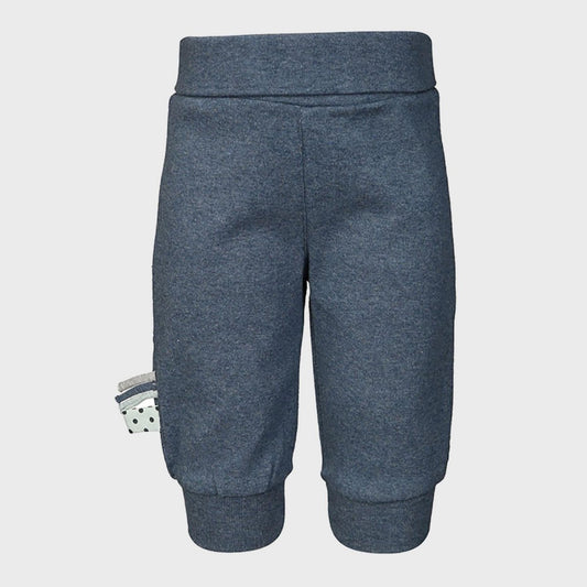 Baby-Schlupfhose in Indigo Melange aus Bio-Baumwolle