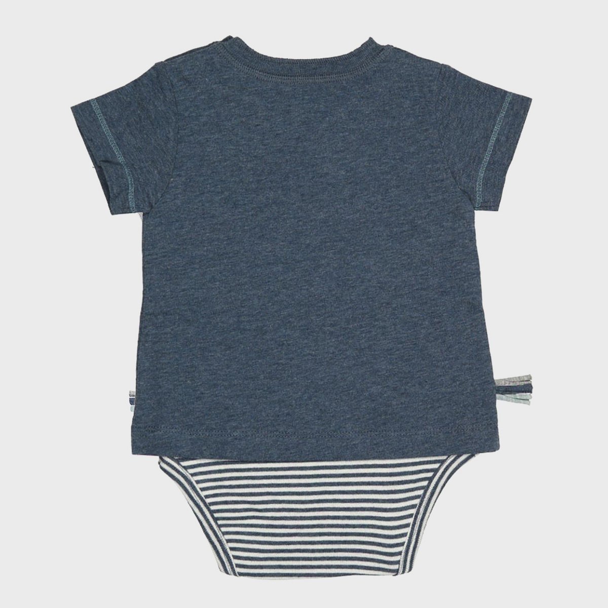 Bio-Baumwollbody mit T-Shirt-Look für Babys