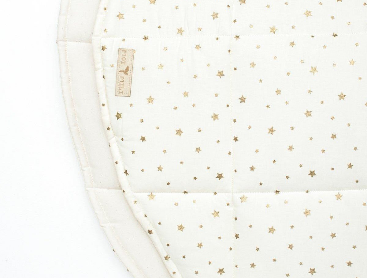 Gesteppte Spielmatte „Gold Stars“ – beidseitig nutzbar