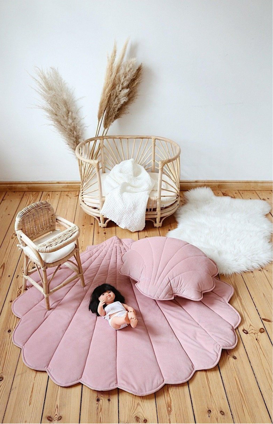 „Soft Pink“ Samt-Shell-Matte