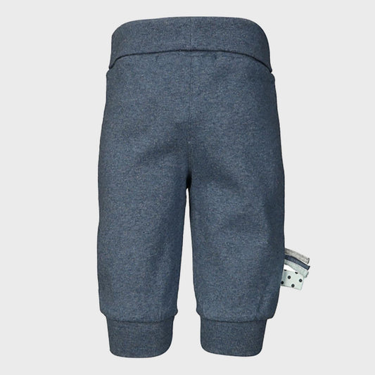 Rückseite Baby-Schlupfhose in Indigo Melange aus Bio-Baumwolle