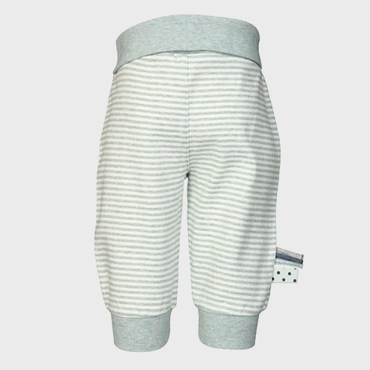 Rückseite Schlupfhose Baby gestreift Aqua Melange – OrganicEra