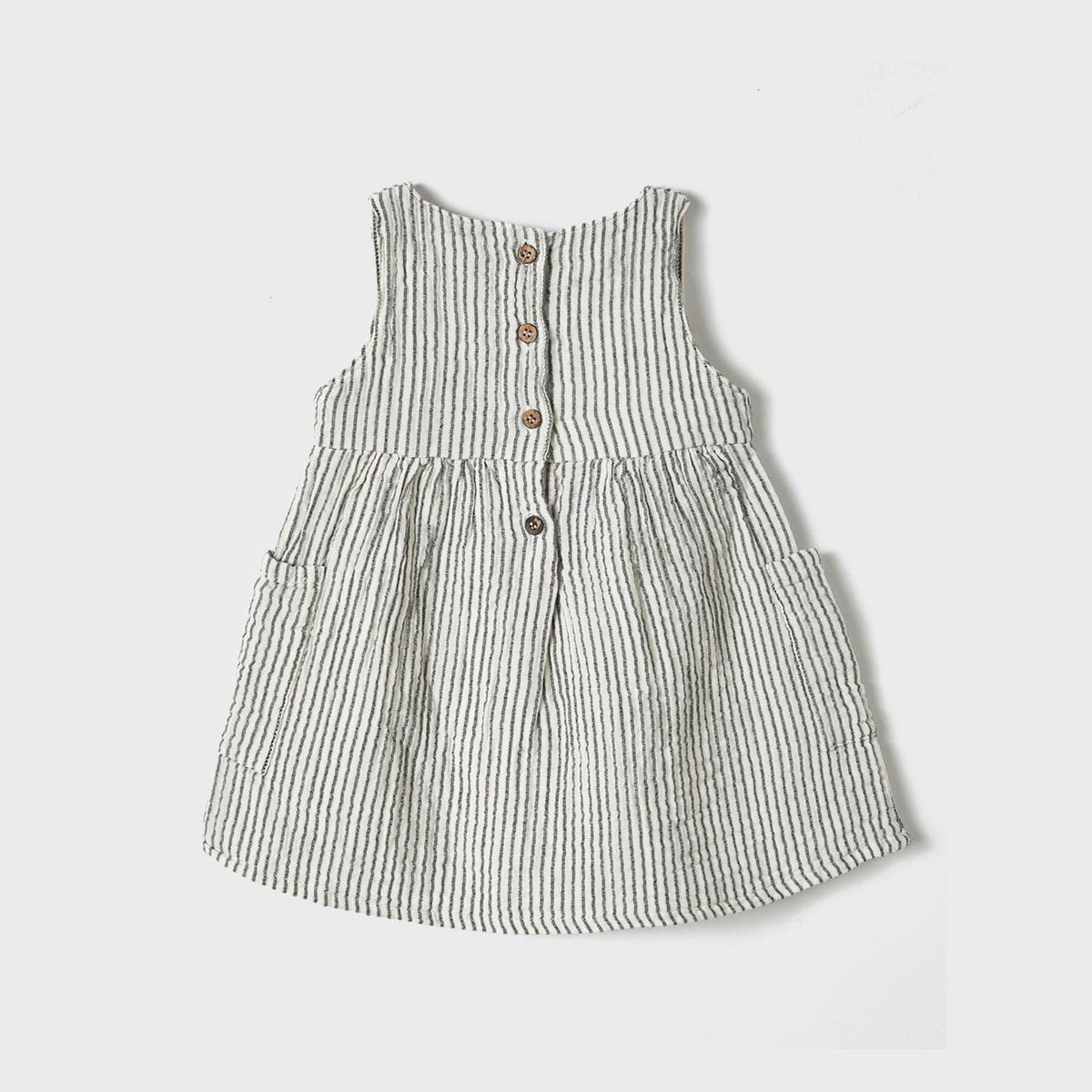 Weiches Musselin-Kleid für Babys aus 100 % Bio-Baumwolle – Rückseite