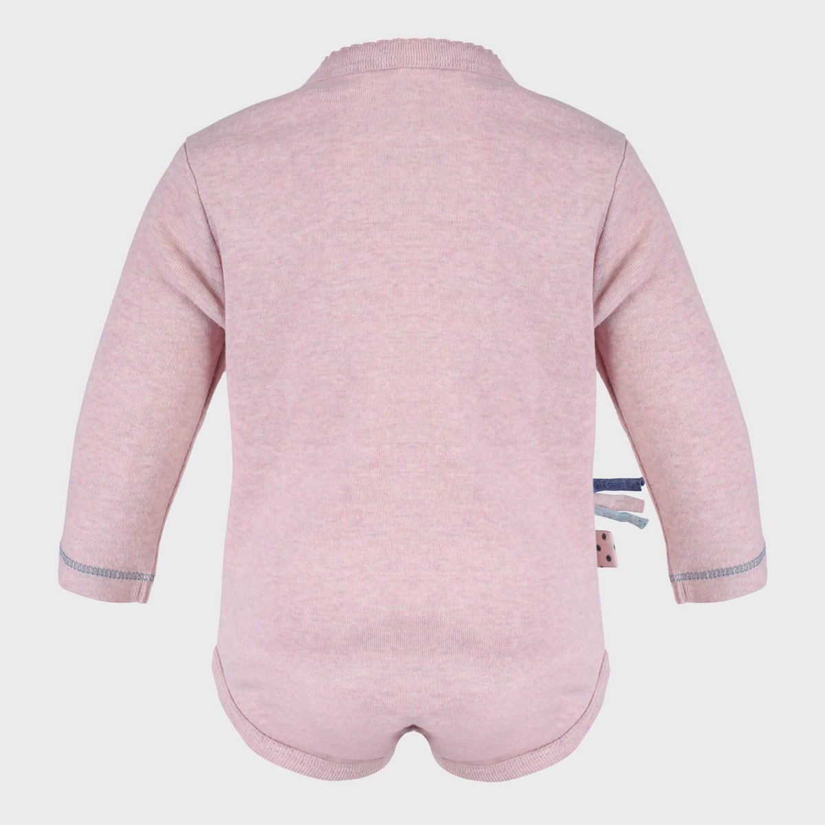 Langarm-Body in Rose – Bio-Baumwolle