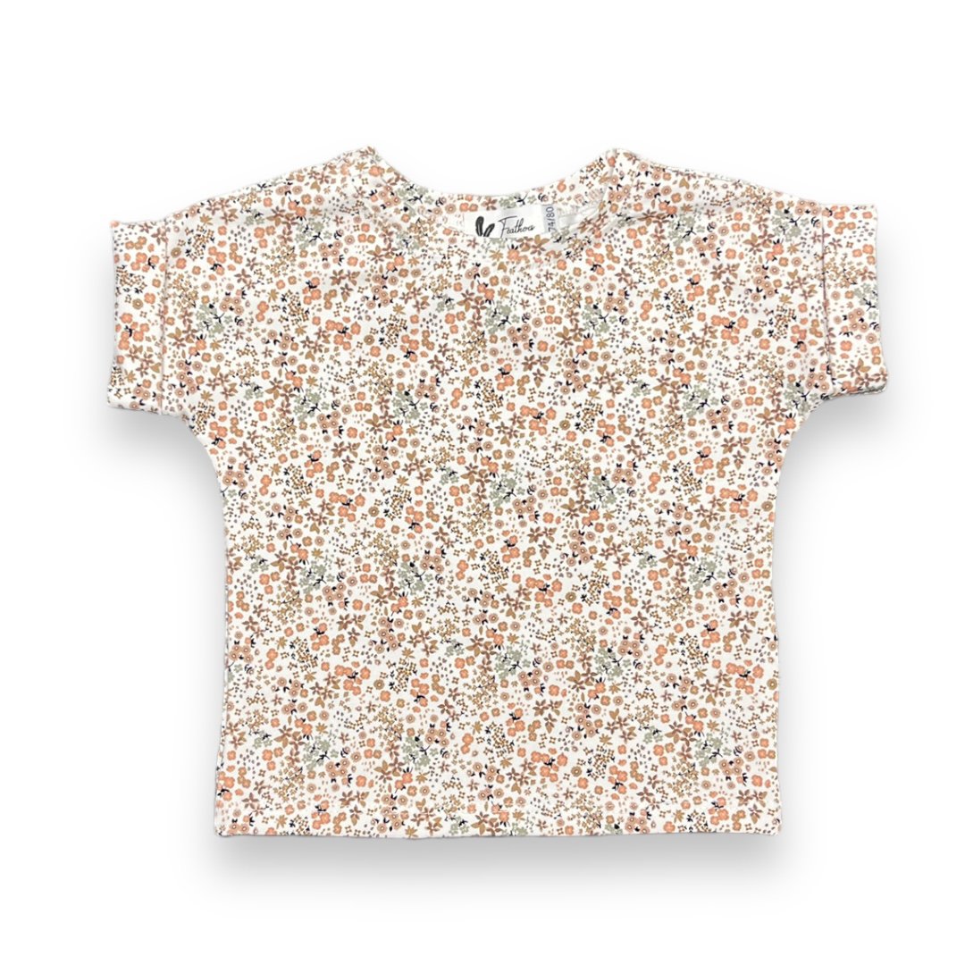 T-Shirt „Wildblumen“ – handgefertigt aus Bio-Baumwolle von Feathers®