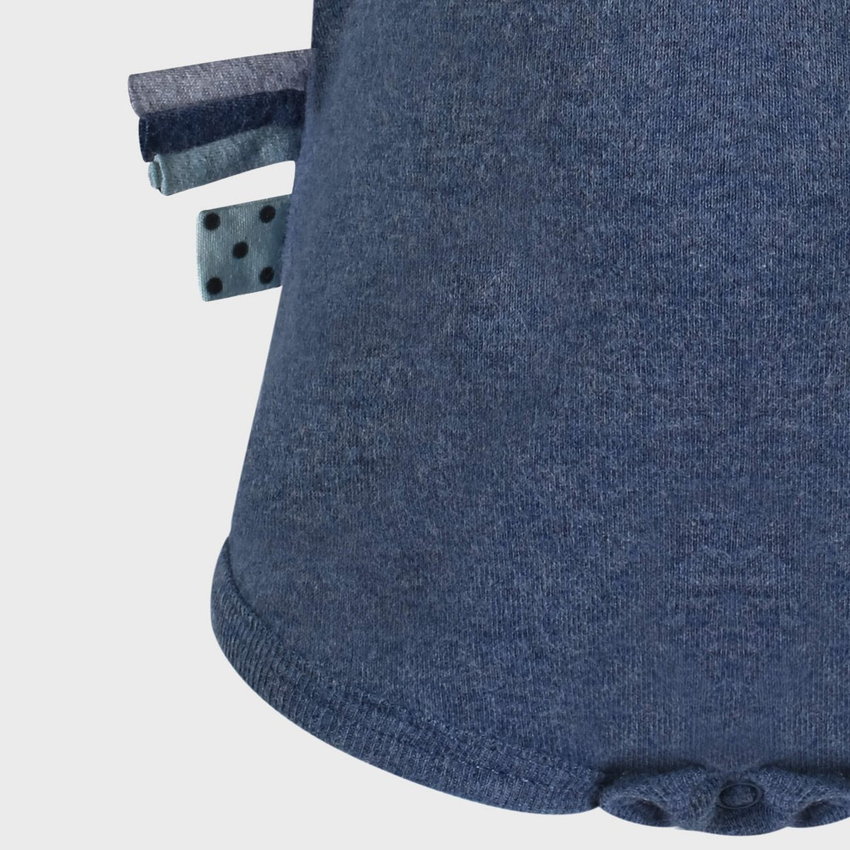 Langarm-Body in Indigo Melange – Bio-Baumwolle