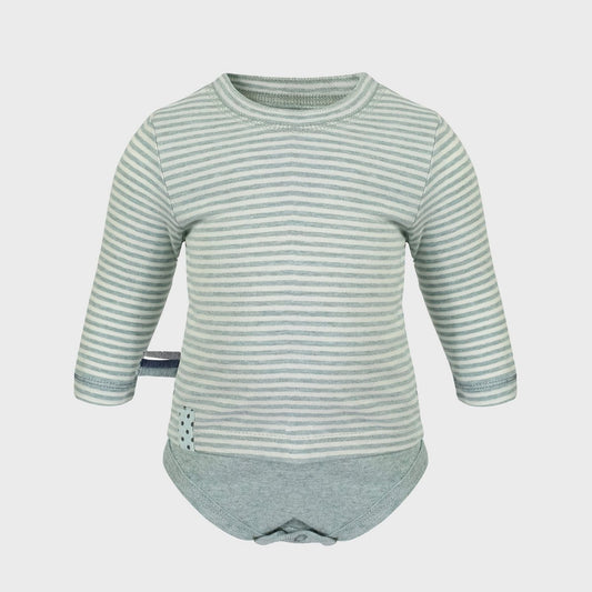 Body „Aqua Melange“ mit langen Ärmeln im 2-in-1-Look