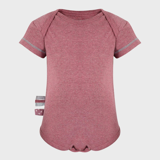 Kurzarmbody „Bordeaux“ aus Bio-Rippstoff