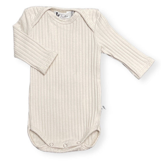 Langarm Breitripp Jersey Body in naturbeige