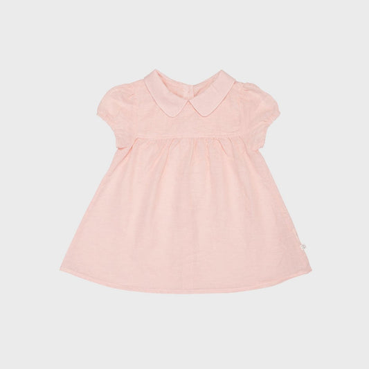 Babykleid „Céleste“ aus Bio-Baumwolle & Hanf – Rosé