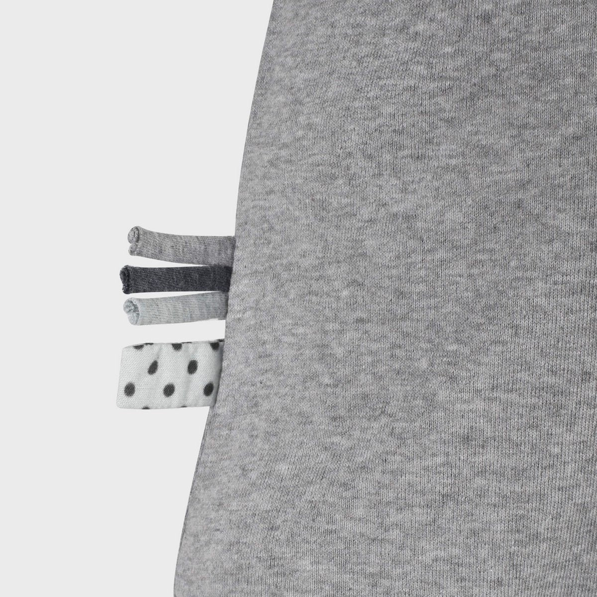 Kurzarmbody „Grau“ aus Bio-Rippstoff