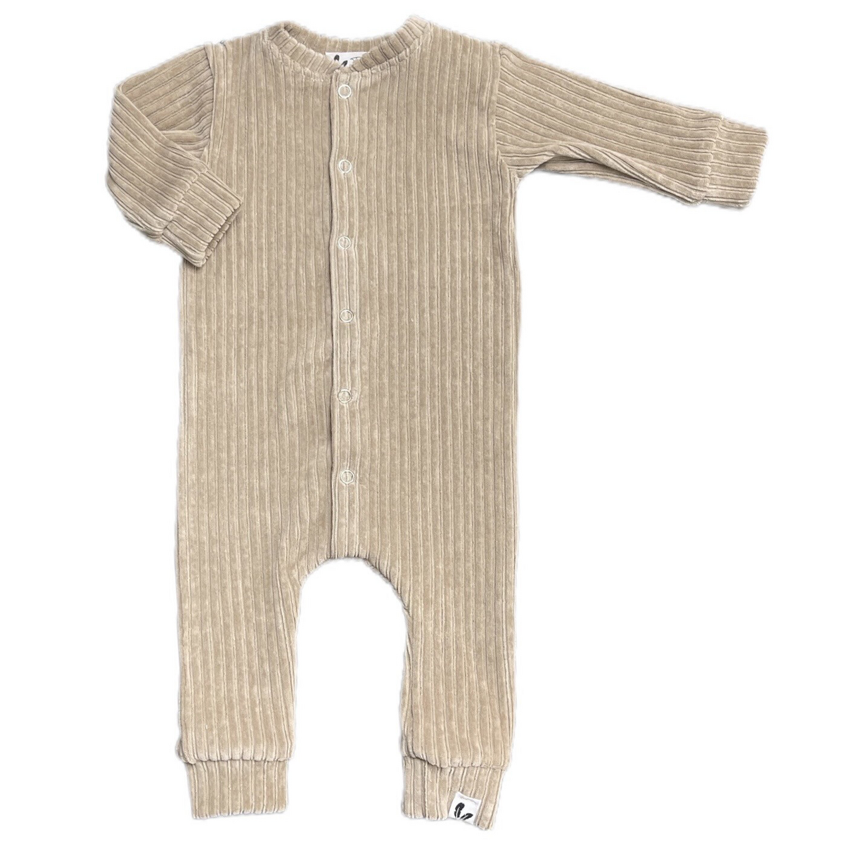 Baby-Overall aus Bio-Rippstoff „Kord Sand“