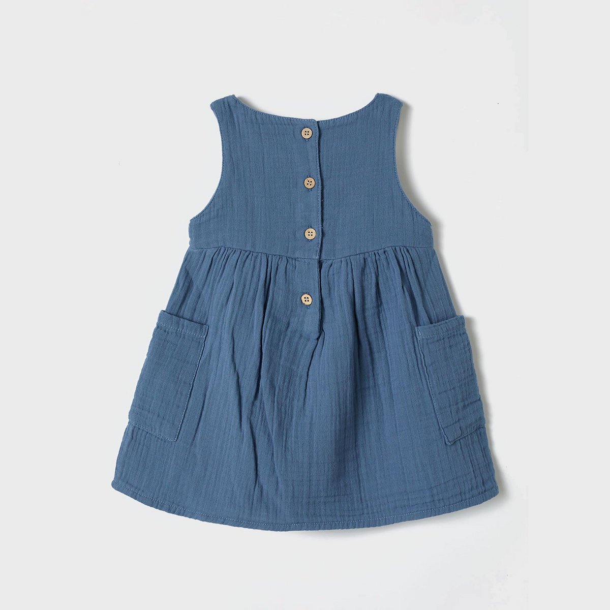 Kleid „Indigo Pocket“ aus Bio-Musselin