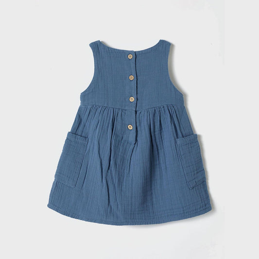 Kleid „Indigo Pocket“ aus Bio-Musselin