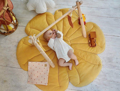 Blumen-Spielmatte „Honey“ –  Samt & Baumwolle