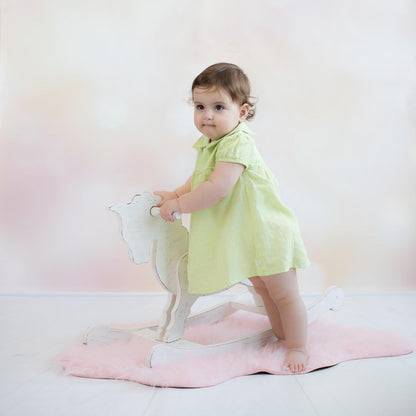 Babykleid „Luna“ aus Bio-Baumwolle & Hanf – Apfelgrün