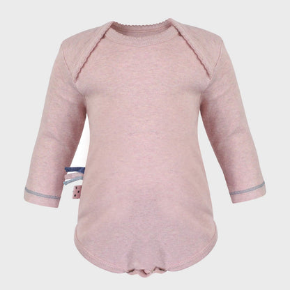 Langarm-Body in Rose – Bio-Baumwolle
