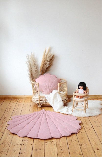 „Soft Pink“ Samt-Shell-Matte