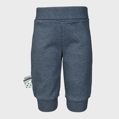 Baby-Schlupfhose in Indigo Melange aus Bio-Baumwolle
