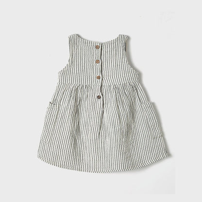 Weiches Musselin-Kleid für Babys aus 100 % Bio-Baumwolle – Rückseite