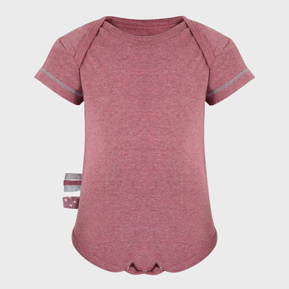 Kurzarmbody „Bordeaux“ aus Bio-Rippstoff