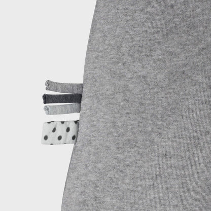 Kurzarmbody „Grau“ aus Bio-Rippstoff