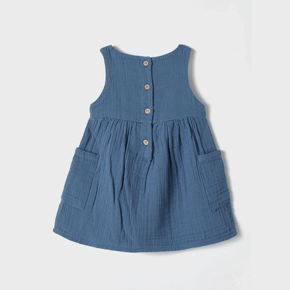 Kleid „Indigo Pocket“ aus Bio-Musselin